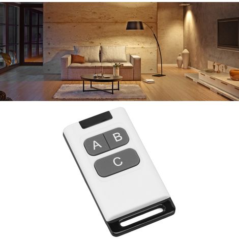 [Drahtloser Funkschalter] + [Fernbedienung] + [433 MHz] + [3 Tasten] Universeller störungsfreier Schalter für Lampen und Elektrogeräte (68 x 38 x 5 mm ABS, 12 V 23 A) (1/5)