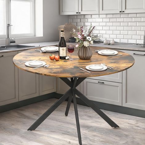 Table de salle à manger en spanplatte Stahl 120 x 120 x 75 cm (1/5)