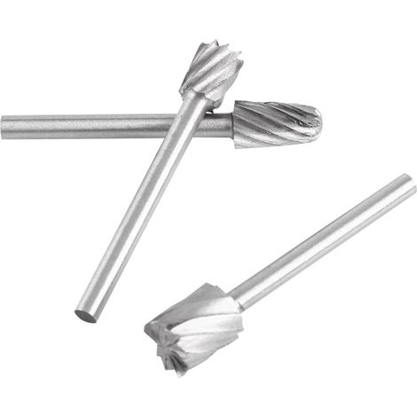 10 pièces Fraises Rotatives en Acier Rapide pour Sculpture sur Bois, Jeu d'Outils de Découpe avec Queue de 3mm (1/5)