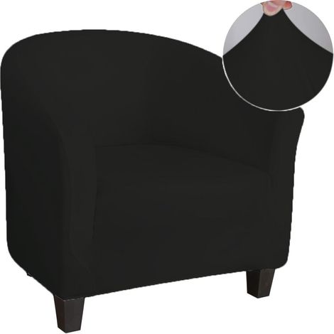 housse extensible convertible (noire), facile à installer. (1/3)