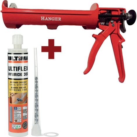 Kit de calafateo Hanger Ultiflex color hormigón 6 boquillas