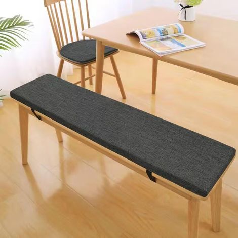 Coussins pour Bancs De Jardin, Coussin Salon De Jardin Exterieur, Antidérapant Coussin De Siège, Assise Coussin pour Banc De Mobilier Terrasse Canapé Extérieur, Chaud Gris, 160x35x3cm (1/5)