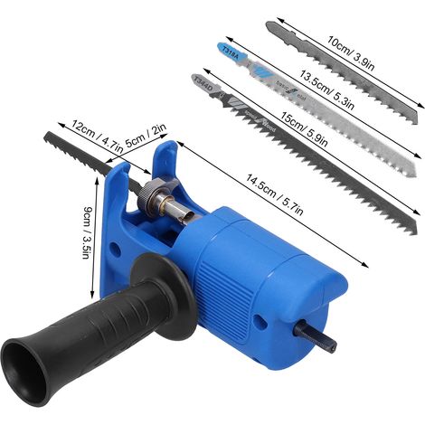 Scie alternative domestique, perceuse électrique modifiée en scie sauteuse, outil portable pour le travail du bois et la découpe du plastique (1/5)