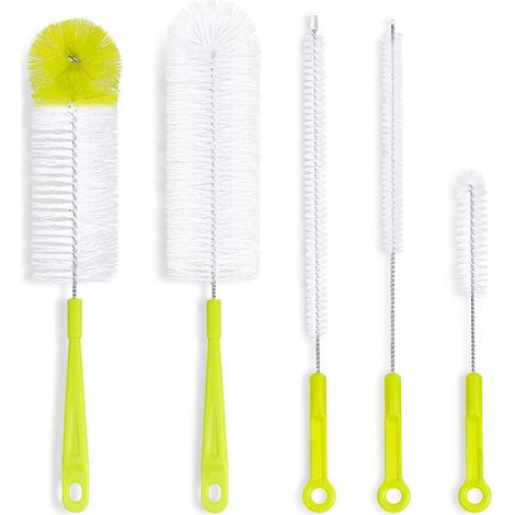 Bottle Brush Set - Long Handled Bottle Scrubber for Cleaning Narrow Neck Beer Bottles (1/5)