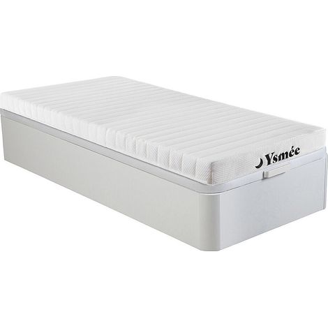 Set 90 x 190 cm Rete contenitore Bianco + Materasso schiuma 7 zone sp. 12 cm - STELO KIDS di YSMÉE