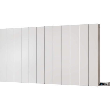 Thetford - White Horizontal Electric Radiator Double Panel H600mm x W1124mm Smooth 1200w Thermostatic WIFI