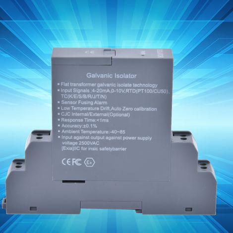 Transmetteur Isolateur GLC 1 Entrée 1 Sortie pour Signal Tension Courant, Alimentation Secteur DC 0-10V (1/5)