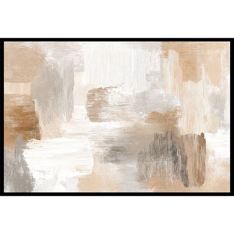 Affiche encadrée peinture abstraite beige (1/5)