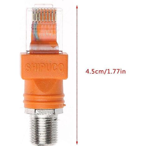 Adaptateur coupleur coaxial femelle 2024 F vers mâle RJ45, connecteur RJ45 vers RF coaxial (1/5)