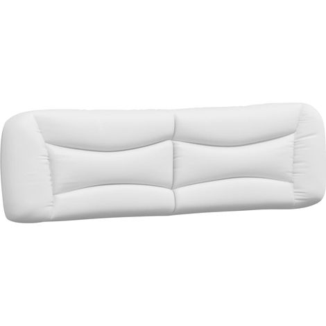 Cabecero de cama acolchado Hvar cuero sintético blanco 180 cm vidaXL