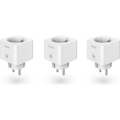 PRISE WIFI INTELLIGENTE, MATTER, 3.680W, COMMANDE VOC/APPLI, PACK DE 3 HAMA (1/5)