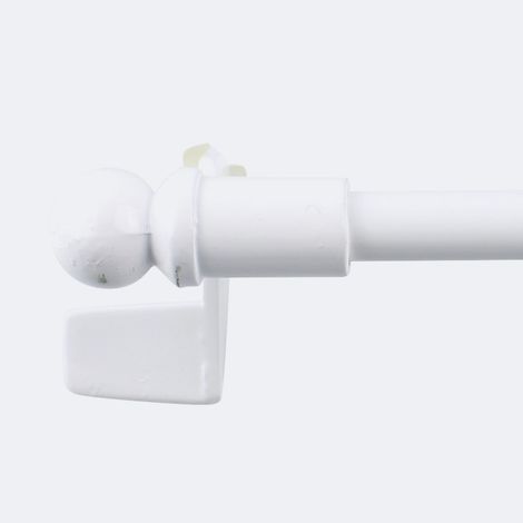 Kit tringle à rideaux Sans-Perçage Extensible 30-45cm Blanc - Boulet