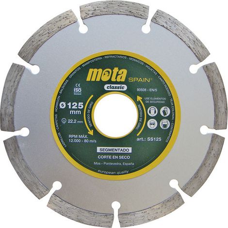 Disque Diamant Mota 230mm Coupe à Sec Rapide Et Précise De Matériaux Durs - Mota Herramientas (1/3)