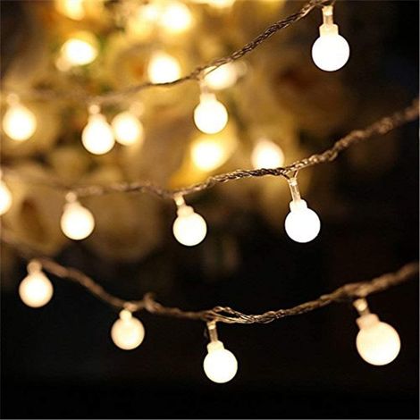 Guirlande Lumineuse Boule - 40 LED Étanches - Alimentée Par Piles - Pour Extérieur Jardin Patio Fête Chambre - 6 M (1/5)