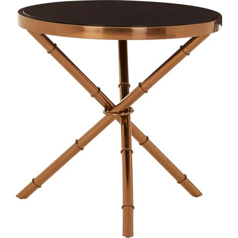 Interiors by Premier Stylish Design Bamboo Inspired Base Side Table, Sturdy Side Table By Couch, Easily Maintained Corner Table (1/5)