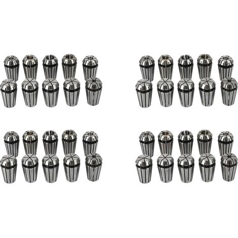 40Pcs Ultra Precision ER16 1-10MM Collet Set pour CNC Fraisage Outil de Gravure Machine (1/5)