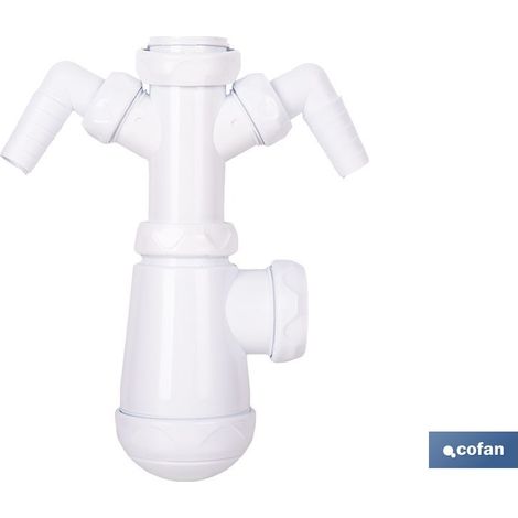 Siphon de bouteille avec sortie Ø40 mm et 2 prises auxiliaires (1/4)