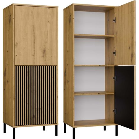 Cassettiera alta, rovere Artisan, 53,5 x 147,5 x 40 cm (1/5)