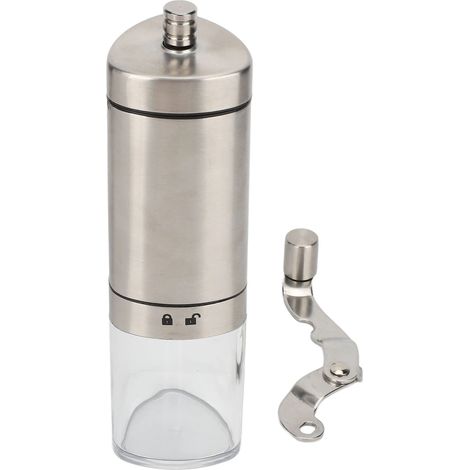 Moulin à café manuel, 40 g, acier inoxydable, céramique, ABS, pour expresso, cafetière à piston et café filtre, pour une utilisation à la maison et en voyage.-AquaForge (1/5)
