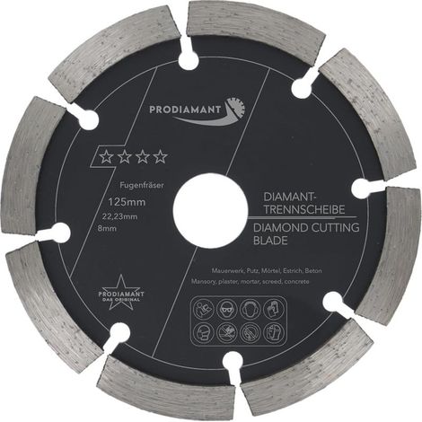 1 - Fugenschneider - Diamanttrennscheibe - Für Mörtel und Beton - Mauerwerk und Putz - 10-mm-Segment - Grau - 125 x 8 cm (1/5)