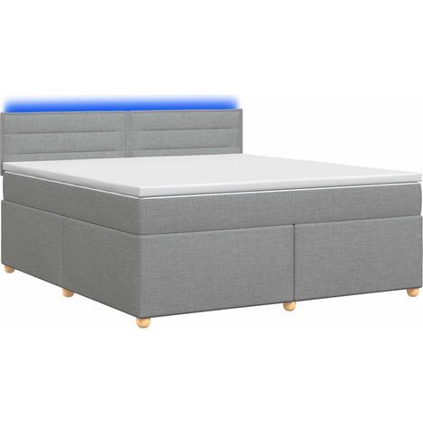 Maison Exclusive - Boxspringbett mit Matratze Hellgrau 140 x 190 (1/5)