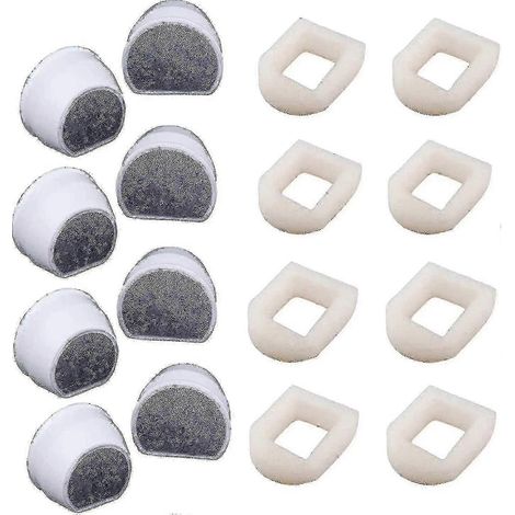 Lot de 16 préfiltres en mousse et filtres à charbon actif, compatibles avec l'abreuvoir Petsafe Drinkwell Inox 360 Avalon Fg2025031701095 (1/5)