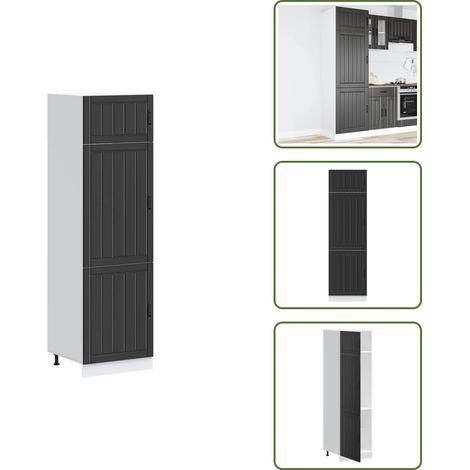 vidaXL Küchenschrank Lucca Schwarz Holzwerkstoff (1/5)