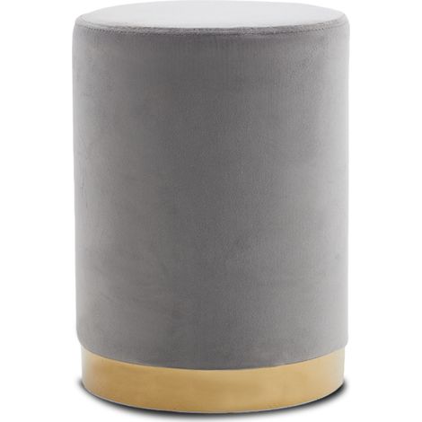 Pouf design gris - Iris (1/5)