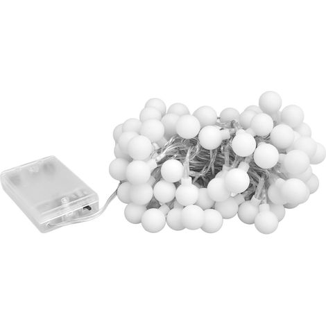 Guirlande lumineuse LED perles artificielles 10m 100LED, décoration sphérique avec 2 modes d'éclairage (1/5)