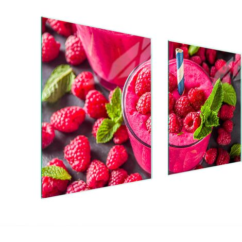 GLASSCHUTZPLATTE FÜR HERD 85x52 HIMBEERE (1/5)