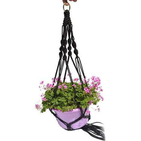 Jardinière suspendue Wakauto pour plantes d'intérieur et de balcon, design pratique en jute coton (1/5)