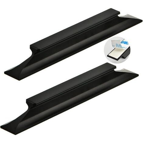 2 pièces poignée de porte coulissante auto-adhésif Poignée de grange alliage d'aluminium Poignées pour placards d'armoire Tirer noir Bouton de Meuble Poignet Pas de poinçonnage (Length 150mm)