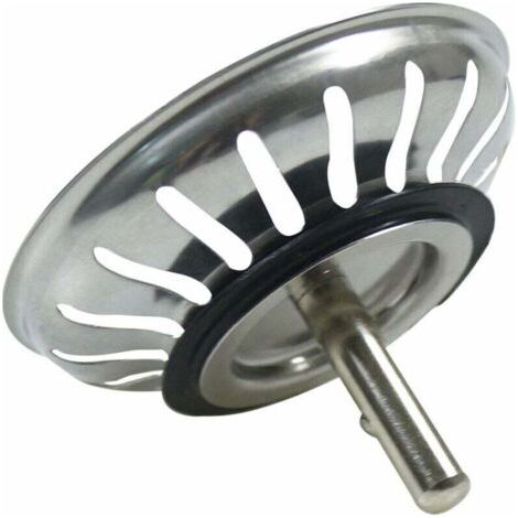 Panier pour bonde d'évier 80 mm – Crépine inox SS304 – Bouchon pop-up lavable lave-vaisselle – Évite obstructions et débordements