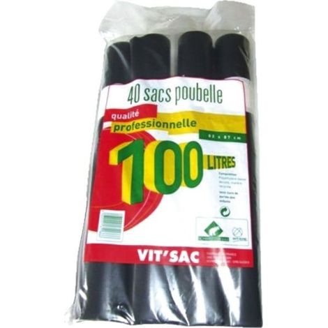Sac Poubelle Pro 100l Résistance Professionnelle - Schweitzer Sa