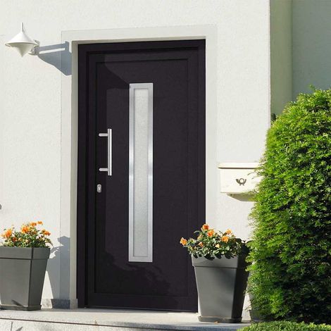 vidaXL Porte d'entrée Anthracite 108x208 cm (1/5)