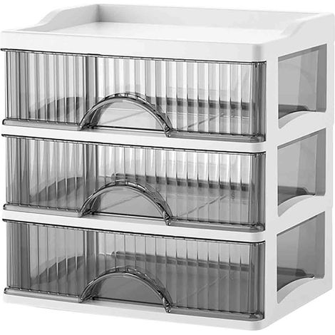Boîte De Rangement Empilable - Transparente - Polyéthylène Sans BPA - 22 x 16,5 x 9 cm - Pour Cuisine, Salle De Bain, Bureau, Cosmétiques Et École - 1 Pièce (1/2)