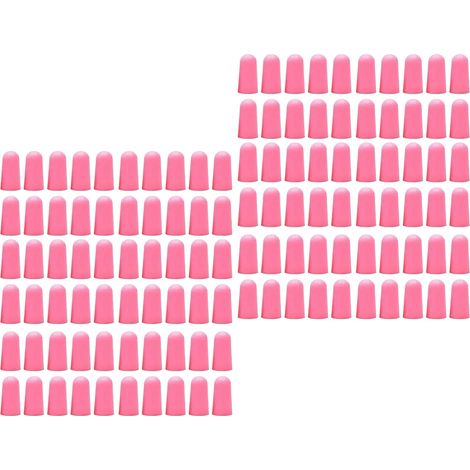 Lot de 120 bouchons d'oreille souples en PU, réduction du bruit, blocage du son, pour dormir et étudier (38 dB), rose