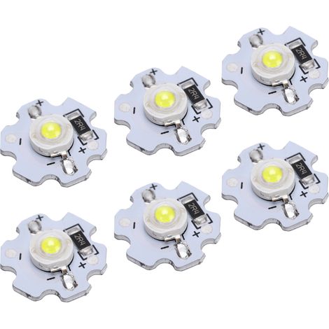 25 Hochleistungs-LEDs (3 W), 200 lm, 6000–6500 K reinweiß, für DIY-Beleuchtungsprojekte (1/5)
