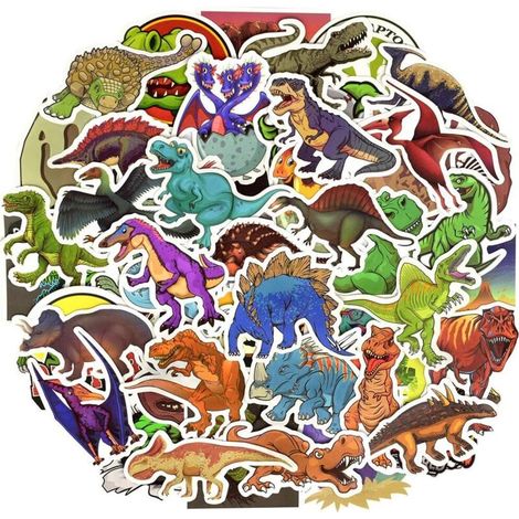 50 Bögen Kinderaufkleber, Dinosaurier-Flaschenaufkleber, wasserfeste Aufkleber für Teenager, Jungen und Mädchen (Dinosaurier)