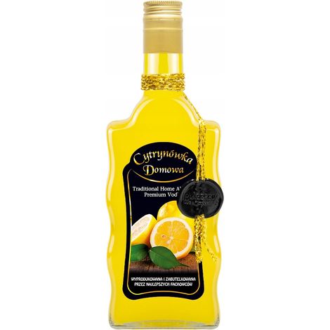 Botella decorada con una ola 500ml LIMÓN VEGETAL CASERO (1/3)