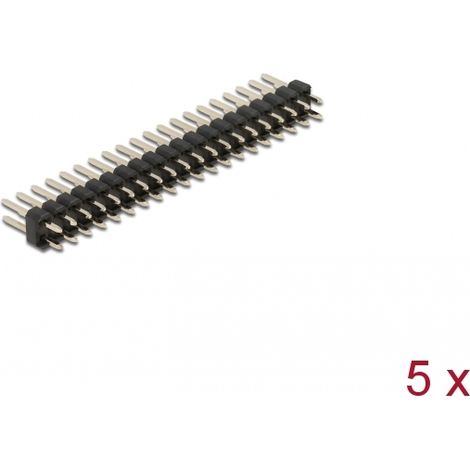 Delock Cabezal de 20 pines, densidad 2,54 mm, 2 hilera, recto, 5 piezas