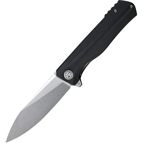 Klappmesser mit D2 Klinge, G10 Griff und Kugellager, EDC Taschenmesser, Stonewashed Finish