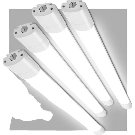 Lámpara LED para baño, diseño impermeable, conexión en serie, 4 unidades, color blanco, otros colores, 30 W. (1/2)