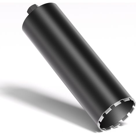 Wiltec Foret diamant pour Carotteuse Ø 152 mm – Haut rendement – 1¼ UNC – Longueur 450 mm – Métal fritté – Forage à humide – Chantier Carrelage Béton – Trépan Couronne Diamant (1/5)