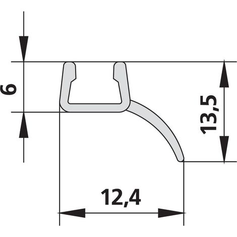 Kermi Glasabdichtung senkrecht 1216 8 x1, 6925, 2000mm, passend bis Serienhöhe 2000mm, 2534100