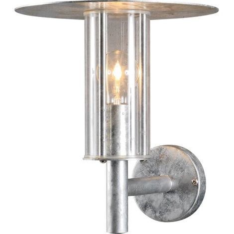 Konstsmide Mode Applique murale lanterne classique d'extérieur en plastique transparent galvanisé, IP54 (1/3)