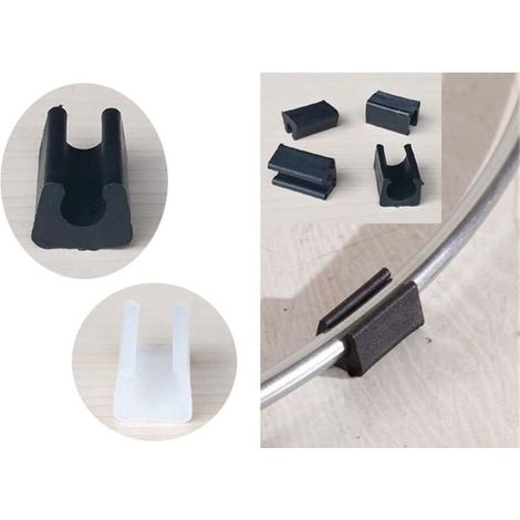 32pcs Patin Pied Chaise,Chaise Jambe Caps Silicone Tube Pince,Protection Plancher Meuble Forme U en Plastique Chaise Casquettes(12mm) (1/3)