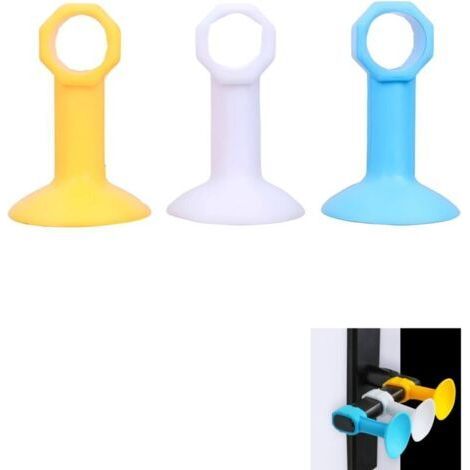 Set of 3 pieces, door latch, noise damper, such as silicone, multi-color, 16mm. (1/5)