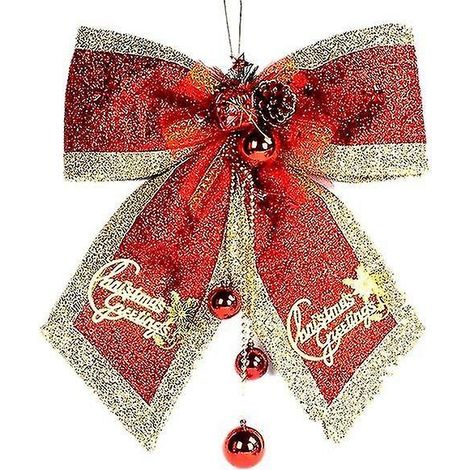 Nœuds décoratifs géants de 45 cm pour couronne, guirlande et sapin de Noël (1/5)