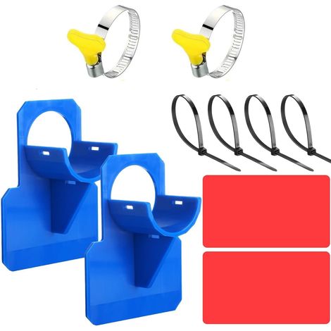 Supports pour tuyaux de piscine, raccords anti-perforation, anti-déchirure et anti-arrachement, adaptés aux tuyaux de piscine de moins de 26 à 38 mm (bleu) (1/5)